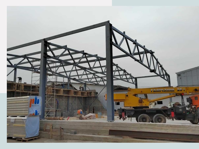 Строительство цехов в Баксане