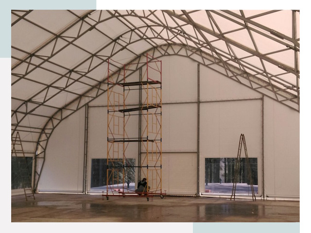 Шатровые ангары в Баксане