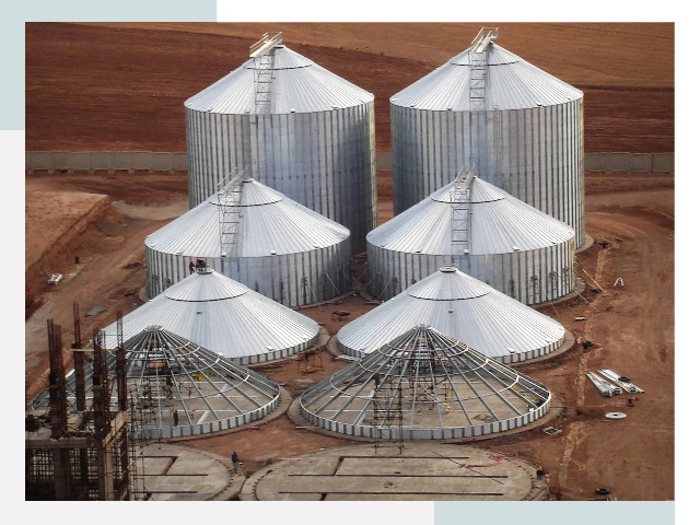 Строительство зерновых силосов в Баксане