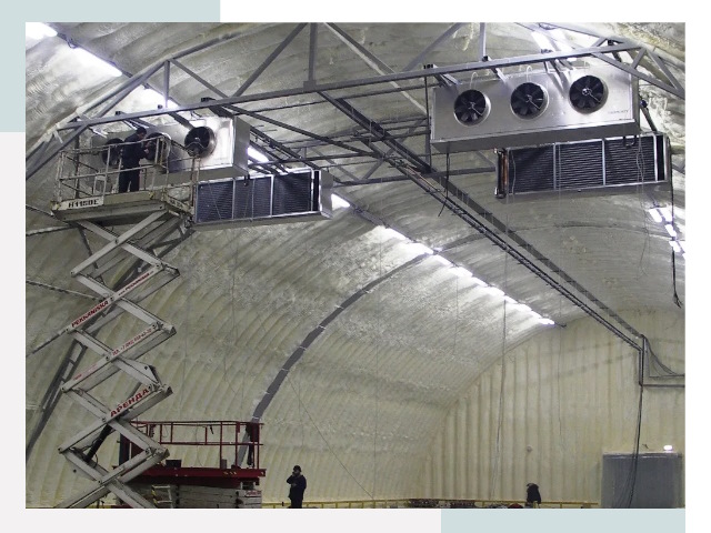 Оснащение ангаров в Баксане