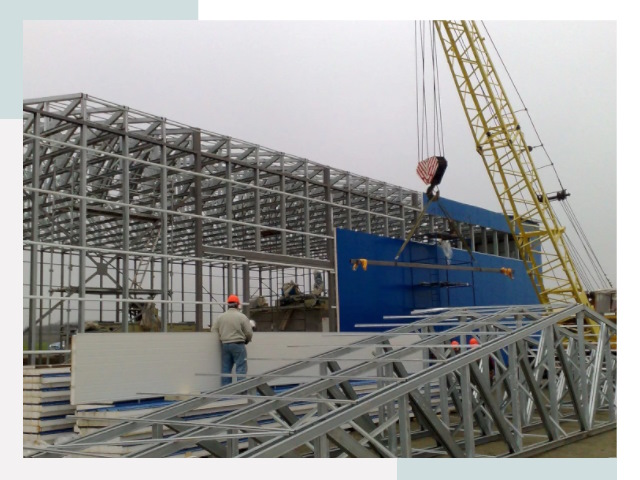 Монтаж ангаров в Баксане